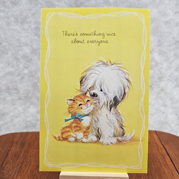 Brick Mill Studios Incorporated Unused Vtg Friendship Valentine's Cat Dog 90G636 - Picture 1 of 5